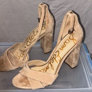 Sam Edelman Tan, Suede Block Heel Sandals